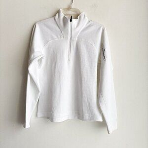 Solomon Quarter Zip White Long Sleeve Pullover M